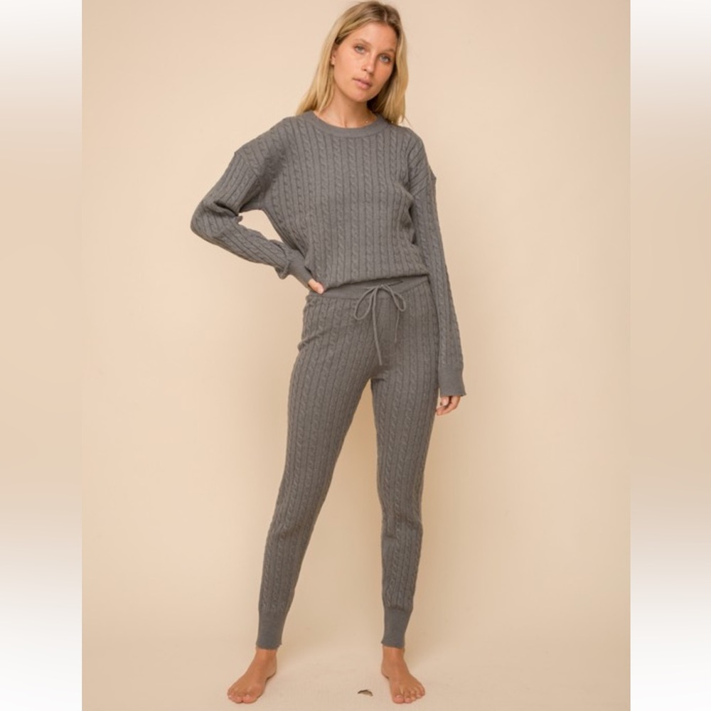 🆕Sweater Knit Pant Leggings Only Charcoal Gray S, M & L Available - Picture 2 of 4